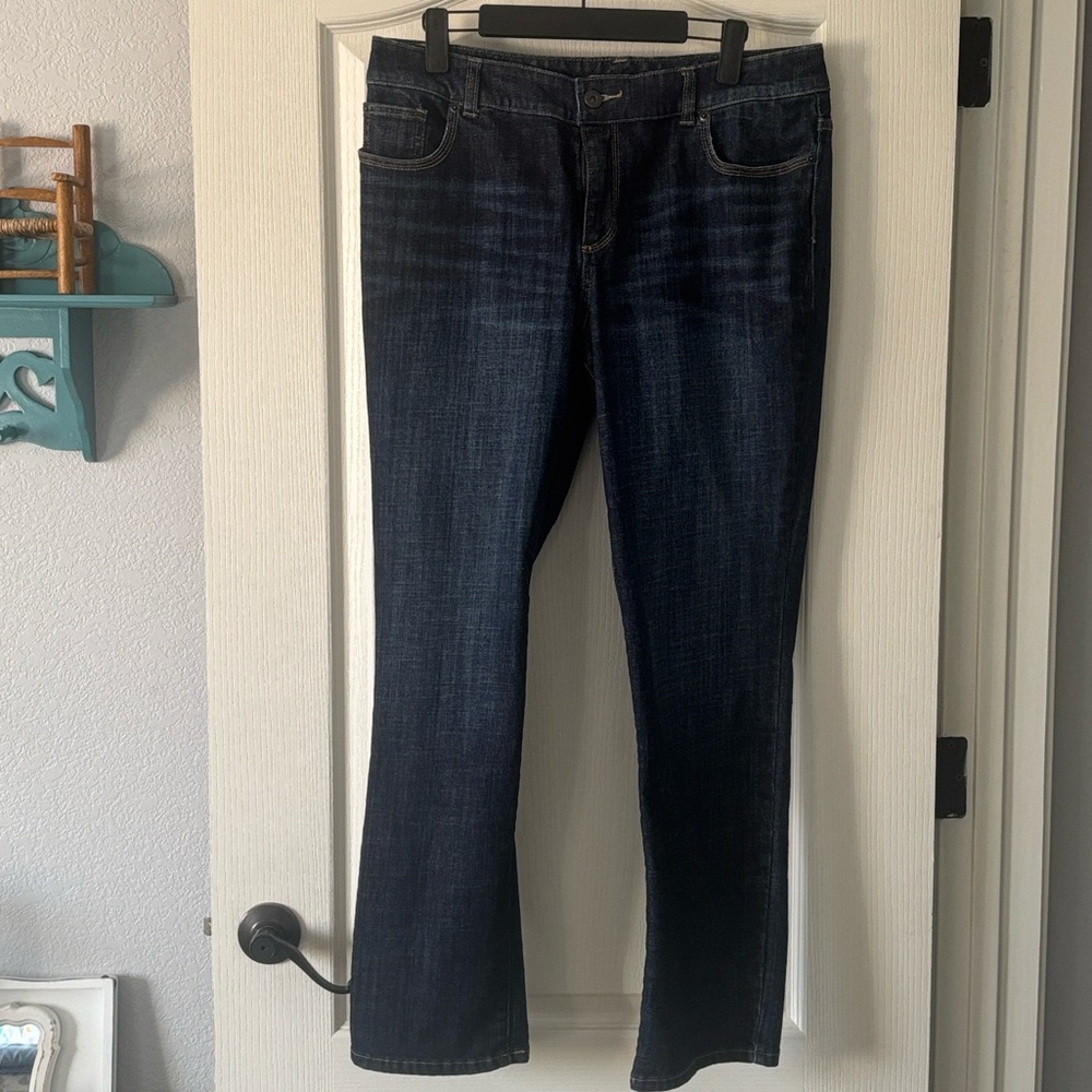 Chico’s Dark Indigo Straight Leg Jeans